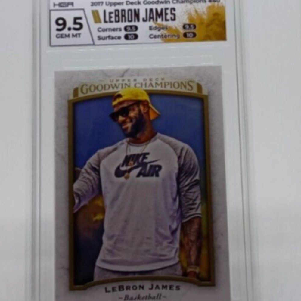 Lebron James 2017 UD Godwin Champions #40 Portrait Basketball Card HGA 9.5